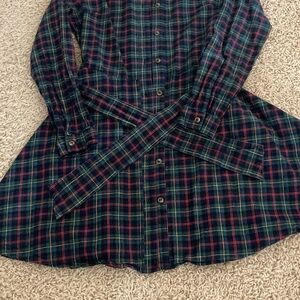 Kiel James Patrick Women's Plaid Button Down Shirt - Red and Green